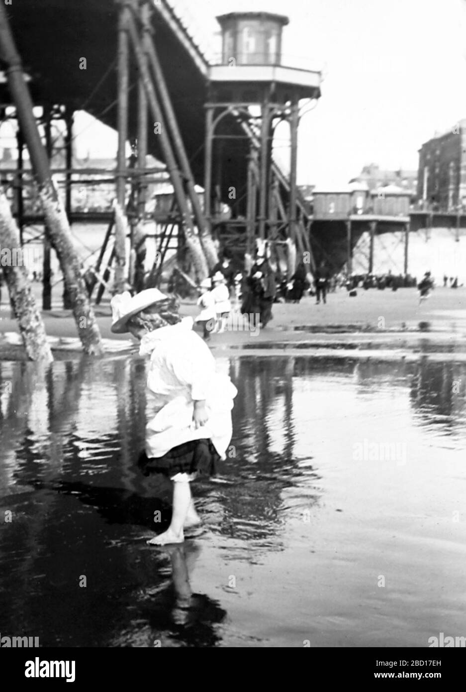 Blackpool pier children Black and White Stock Photos & Images Alamy