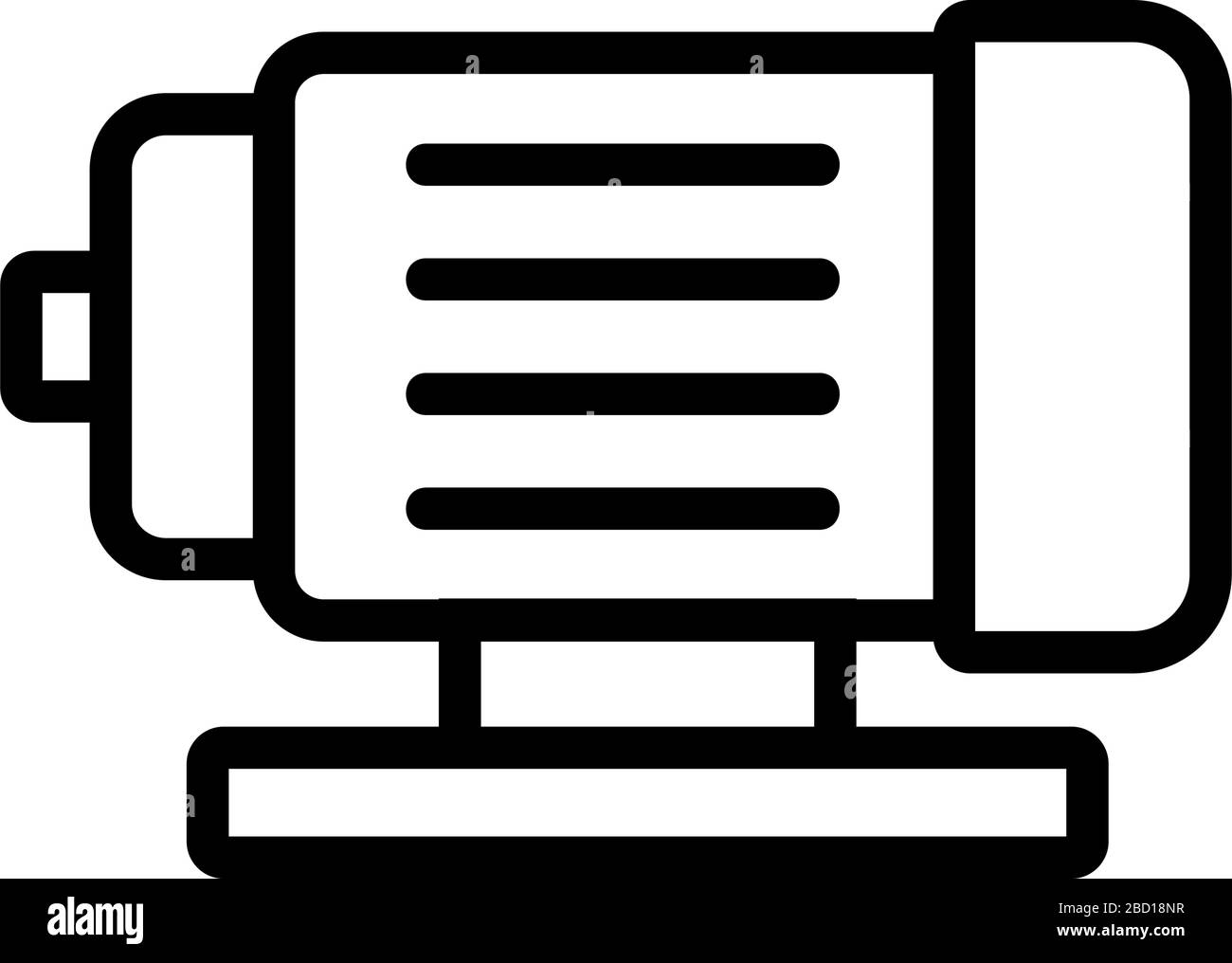 electric motor icon vector outline illustration Stock Vector Image ...