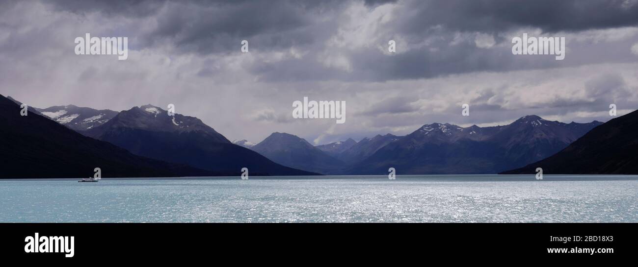 View of the Argentino Lake, Los Glaciares National Park, Santa Cruz Province, Argentina Stock Photo