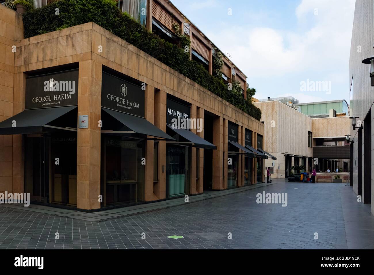 Beirut, Lebanon May 05, 2017 Various shops at one of the popular shopping complex in Beirut