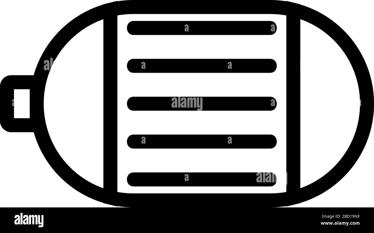 electric motor icon vector outline illustration Stock Vector Image ...