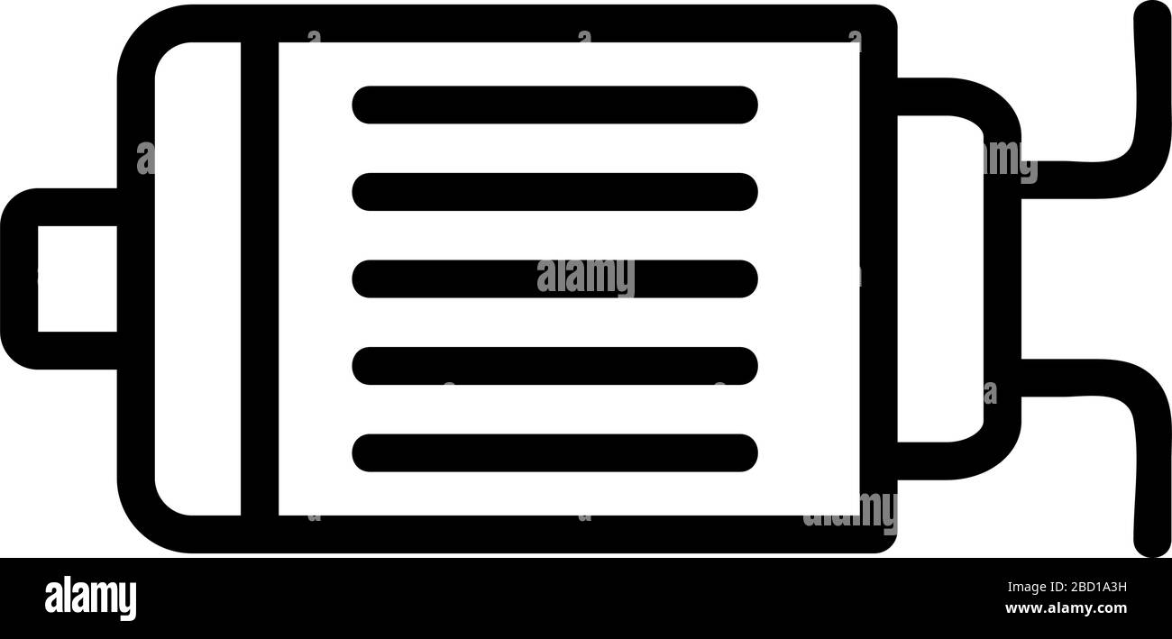 electric motor icon vector outline illustration Stock Vector Image ...