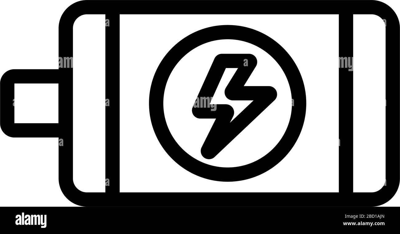 electric motor icon vector outline illustration Stock Vector Image ...
