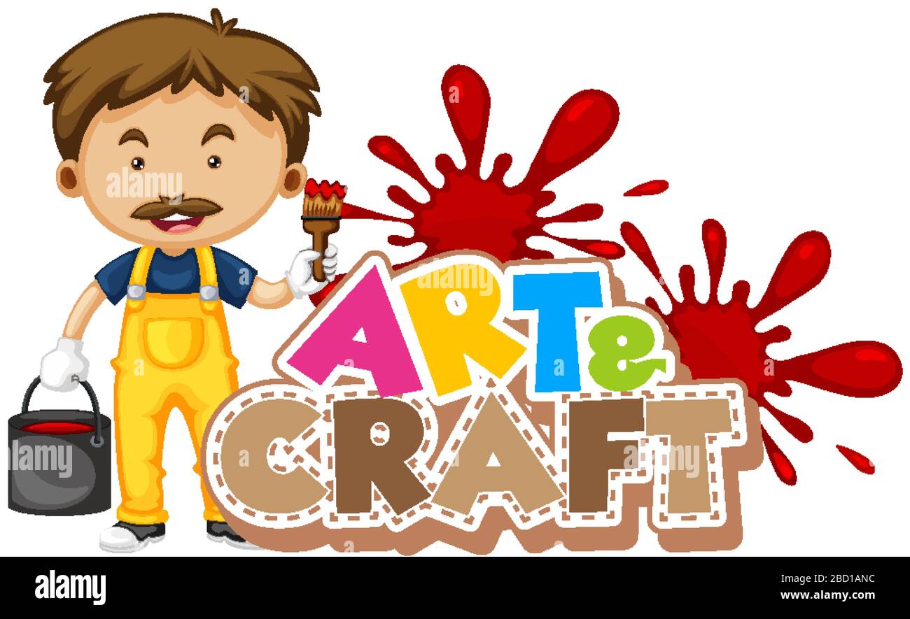 Font design for word art and craft Royalty Free Vector Image