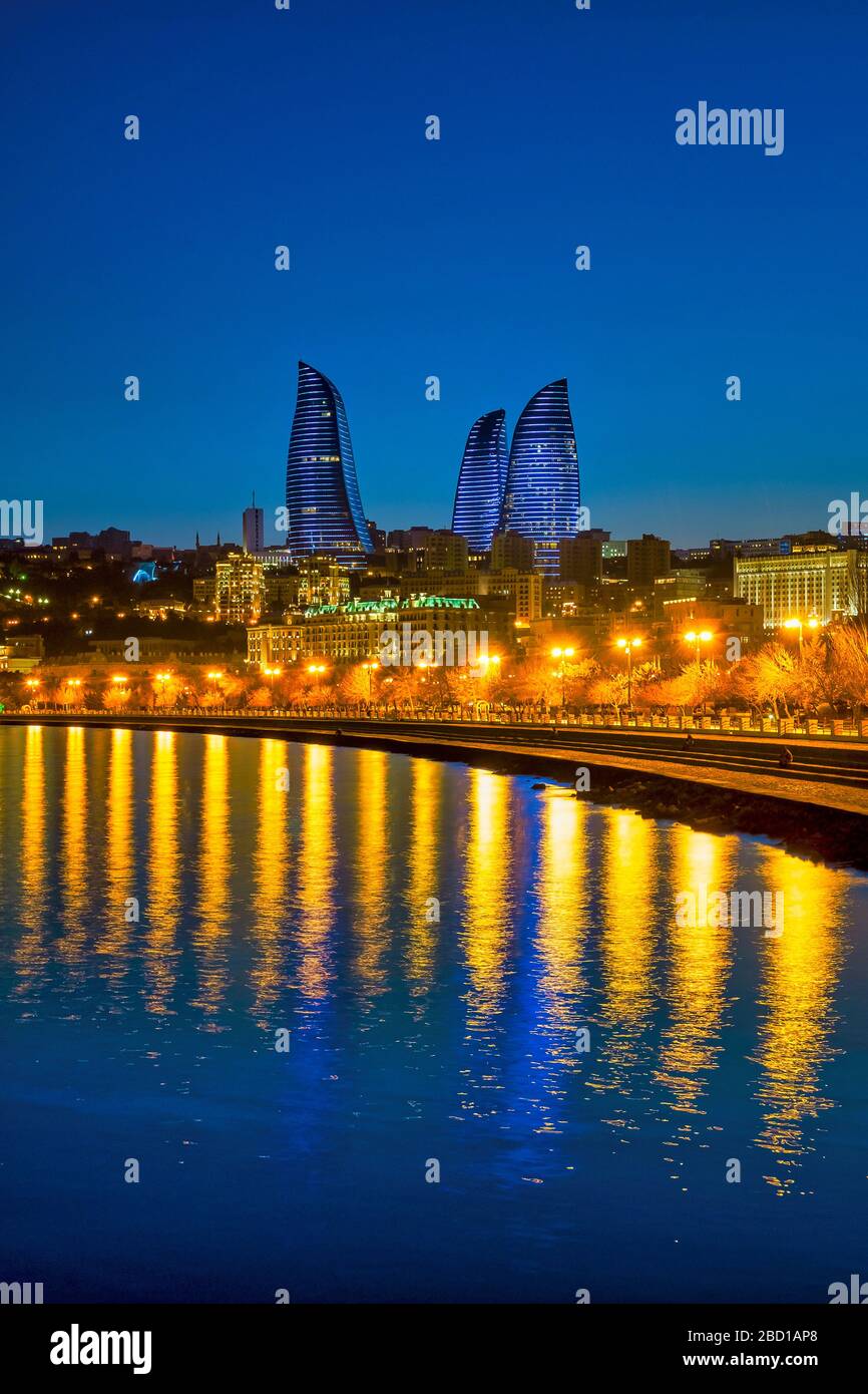 Baku Bay, Baku, Azerbaijan Stock Photo