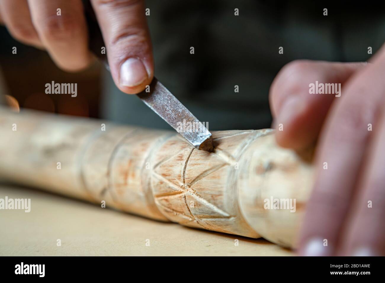 Carved Walking Stick High Resolution Stock Photography And Images Alamy