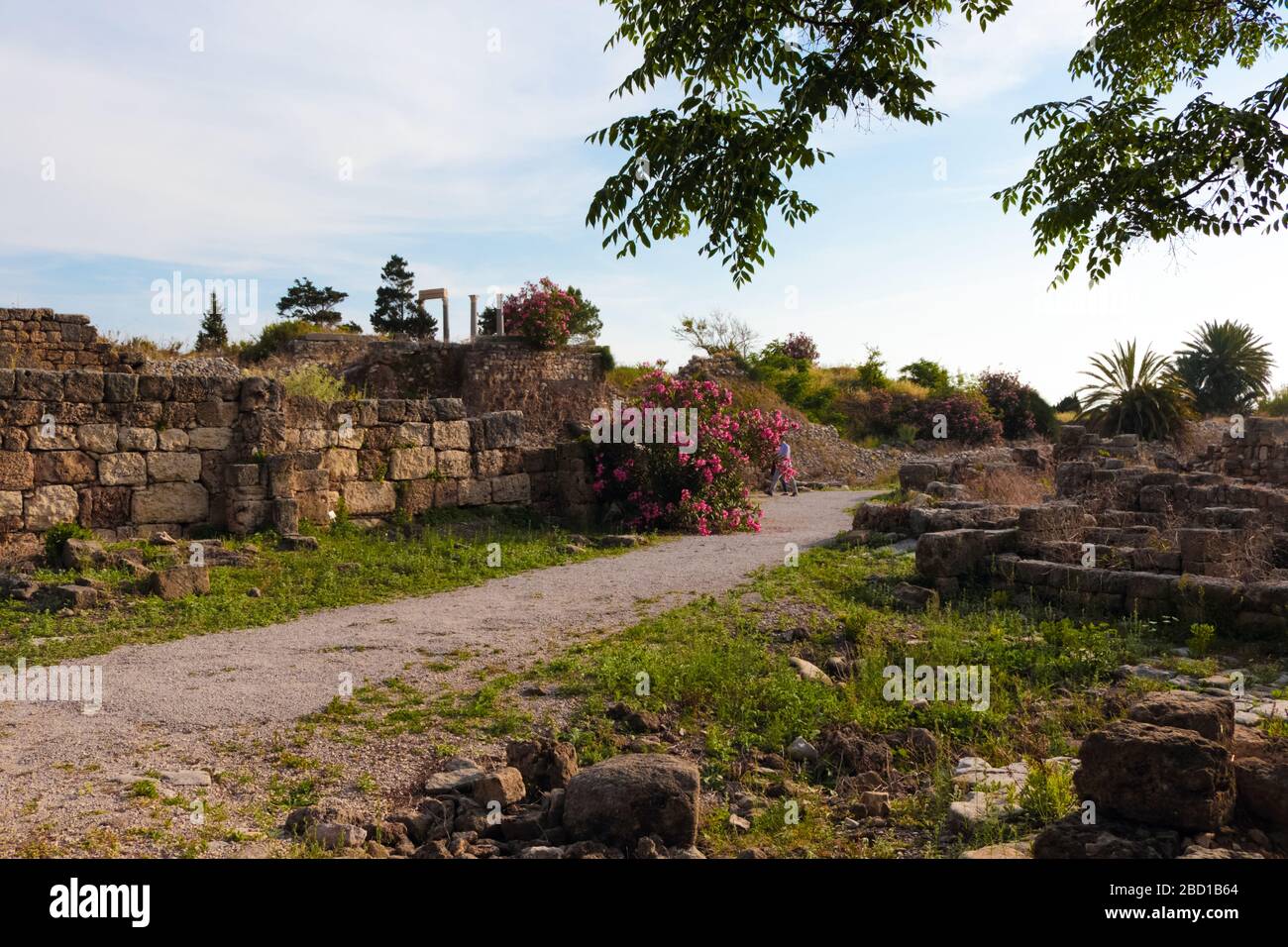 Byblos, Lebanon - May 12, 2017: Archaeological ruins of Roman built structures at Byblos, Lebanon. Stock Photo