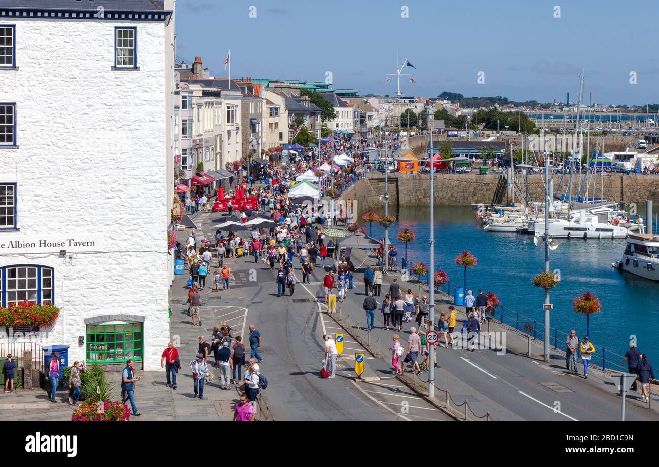 City-wide Fete, St. Peter Port, Isle of Guernsey, United Kingdom Stock Photo