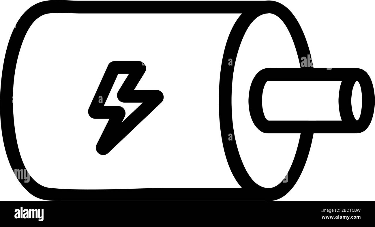 electric motor icon vector outline illustration Stock Vector Image ...