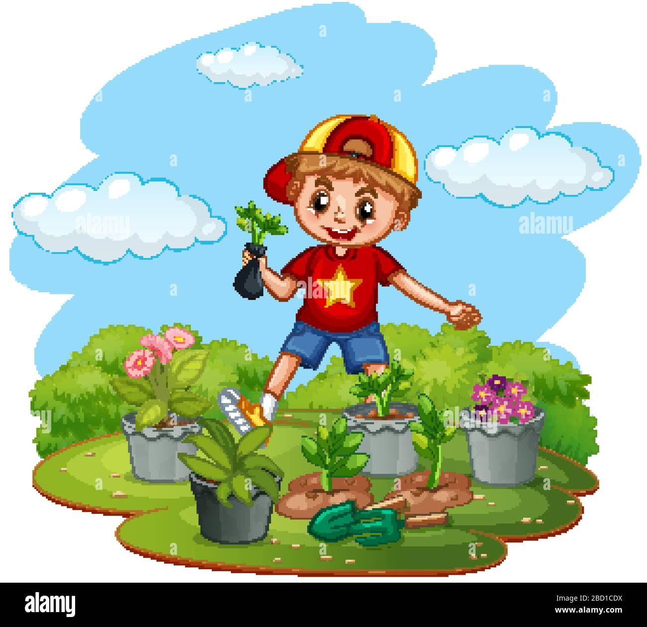 Kids Planting Trees Clip Art