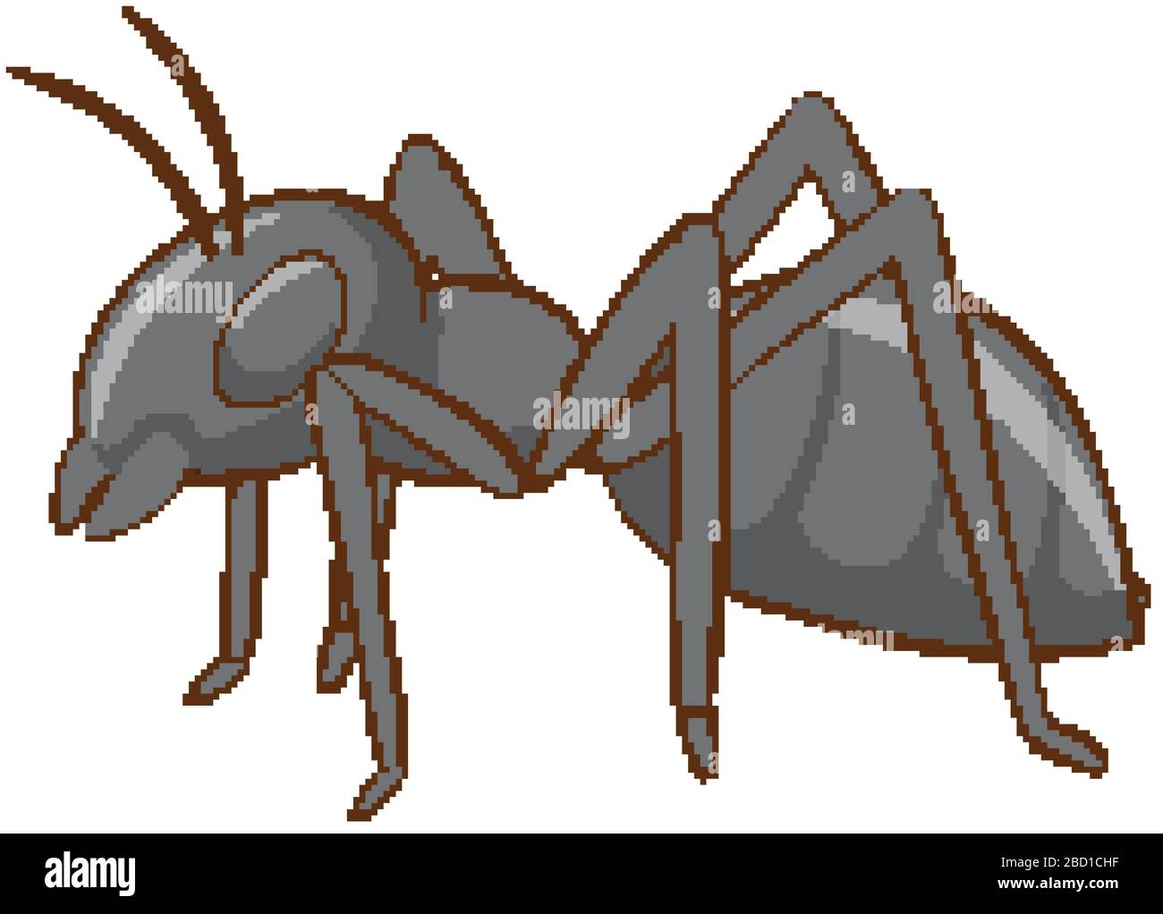 Black ant on white background illustration Stock Vector Image & Art - Alamy
