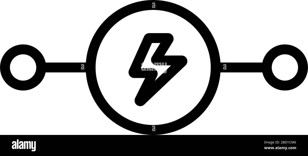 electric motor icon vector outline illustration Stock Vector Image ...
