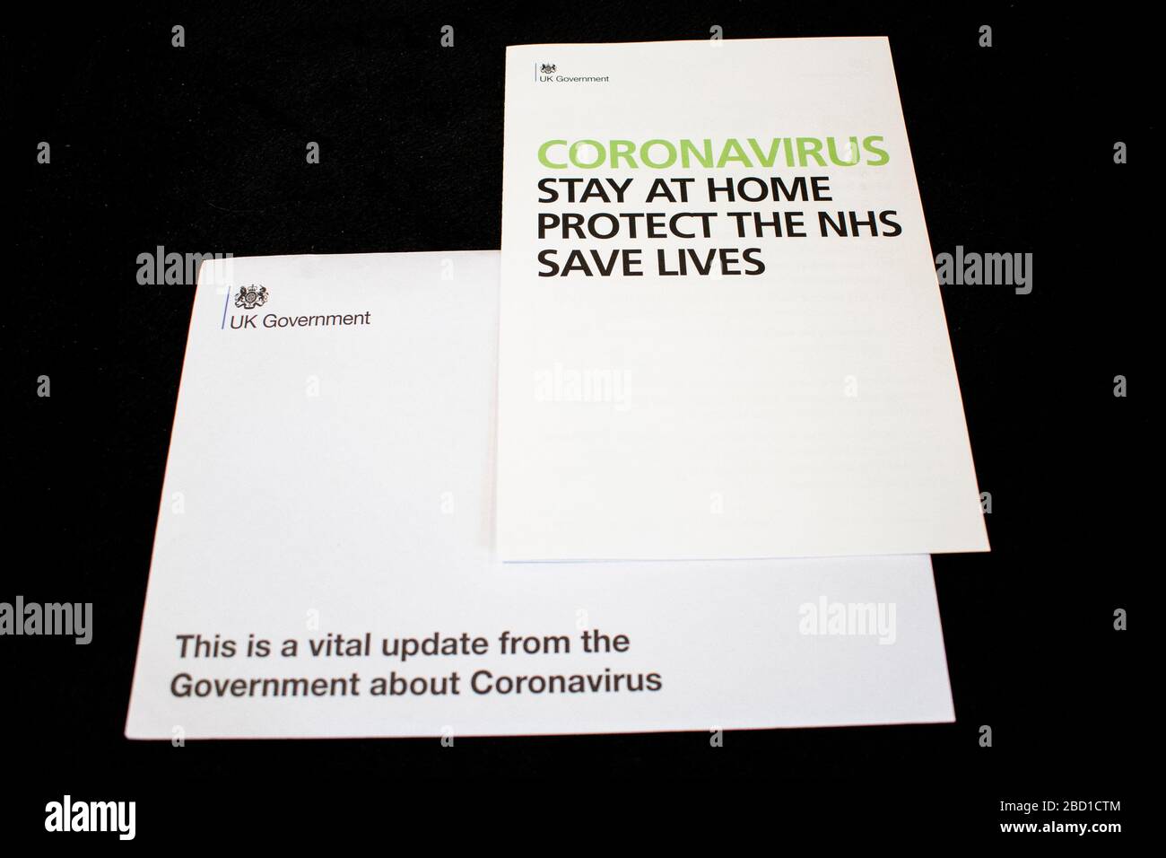 Staffordshire, UK. 06 April 2020. A Coronavirus letter from Prime Minister Boris Johnson has been sent to every UK household urging the public to stay inside. Around 30 million households will recieve the COVID-19 letter, along with a leaflet about Coronavirus symptoms, guidelines and awareness. Credit: Benjamin Wareing/ Alamy Live News Stock Photo