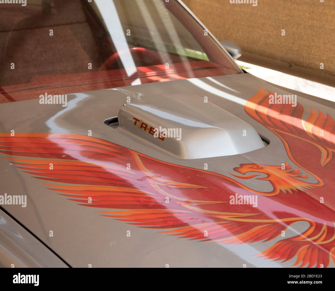 Detail of Pontiac Firebird Trans Am. Stock Photo