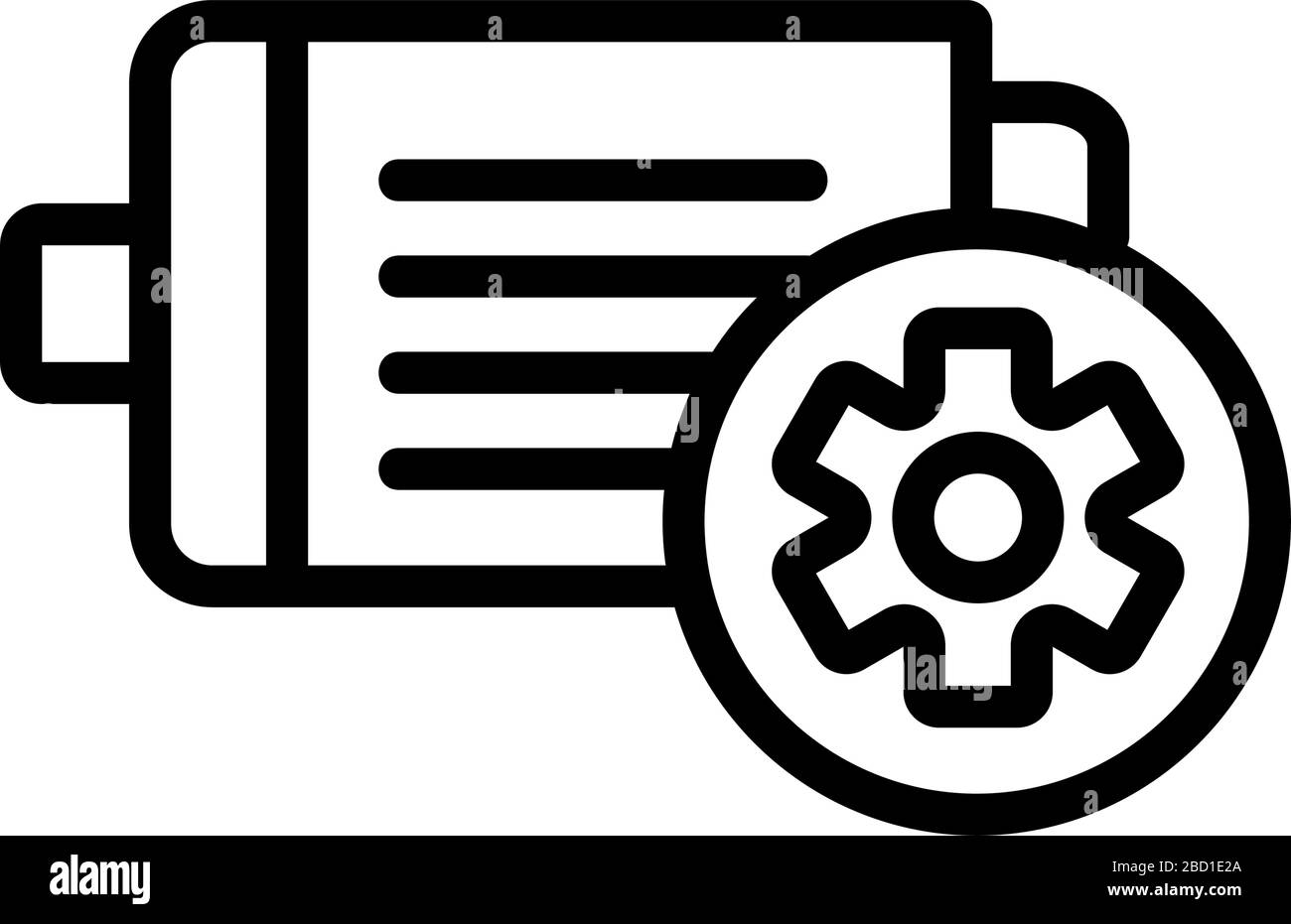 electric motor industrial icon vector outline illustration Stock Vector ...