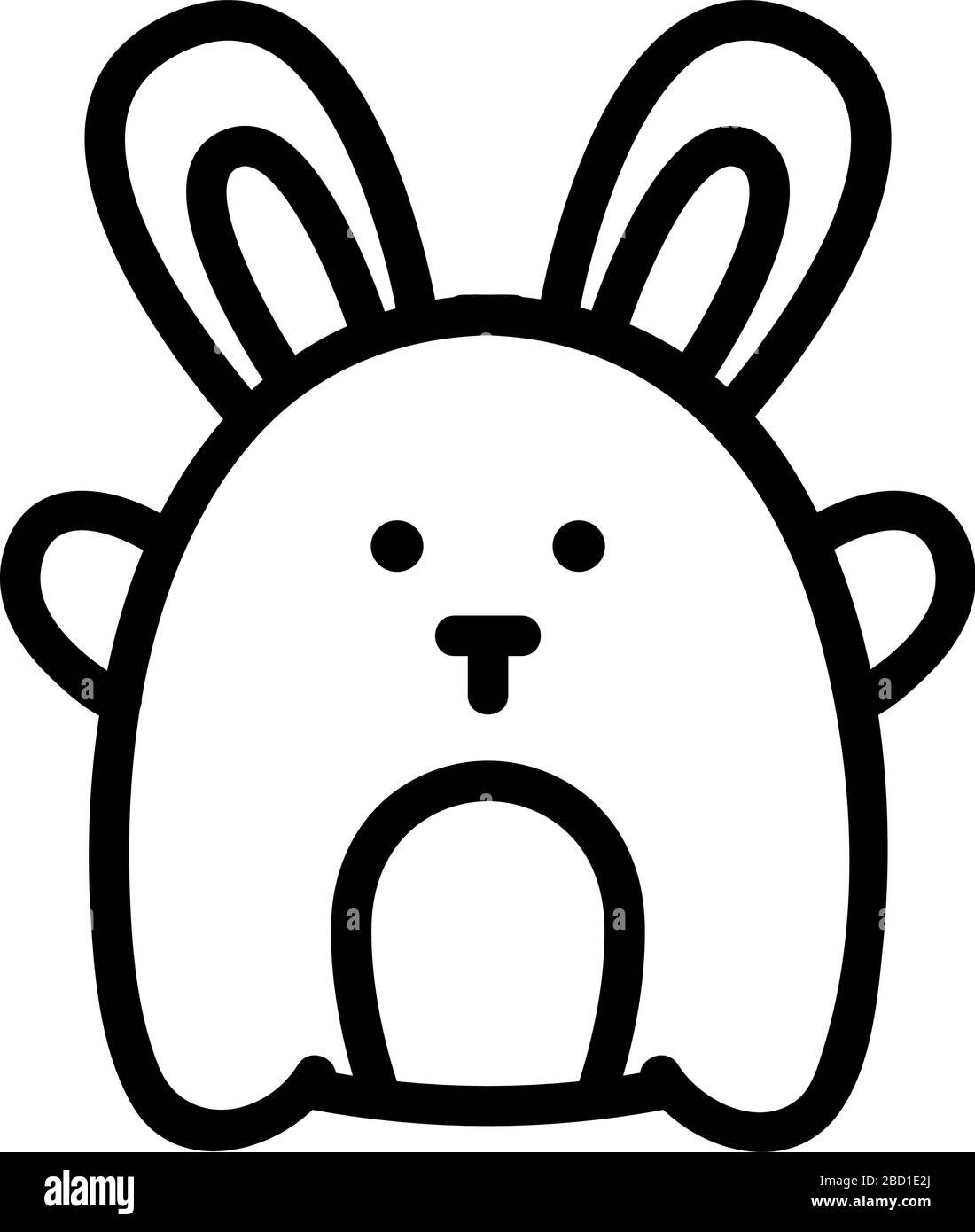 rabbit toy icon vector outline illustration Stock Vector Image & Art ...