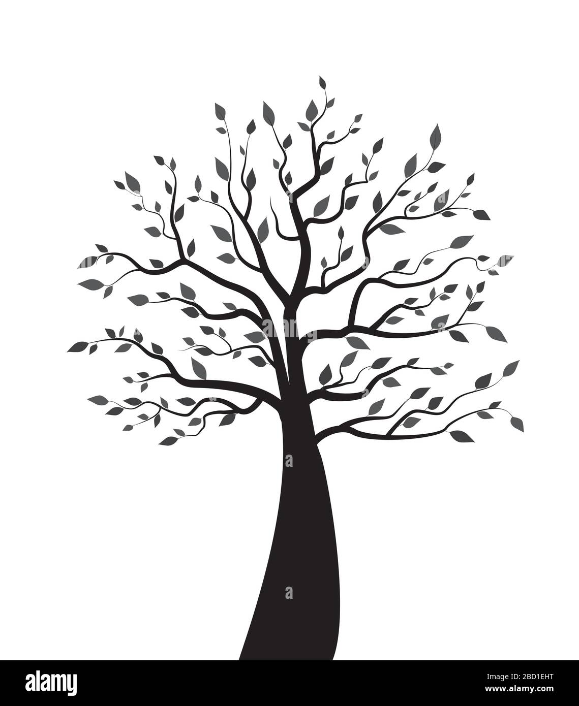 Trees with leaves Stock Vector Image & Art - Alamy