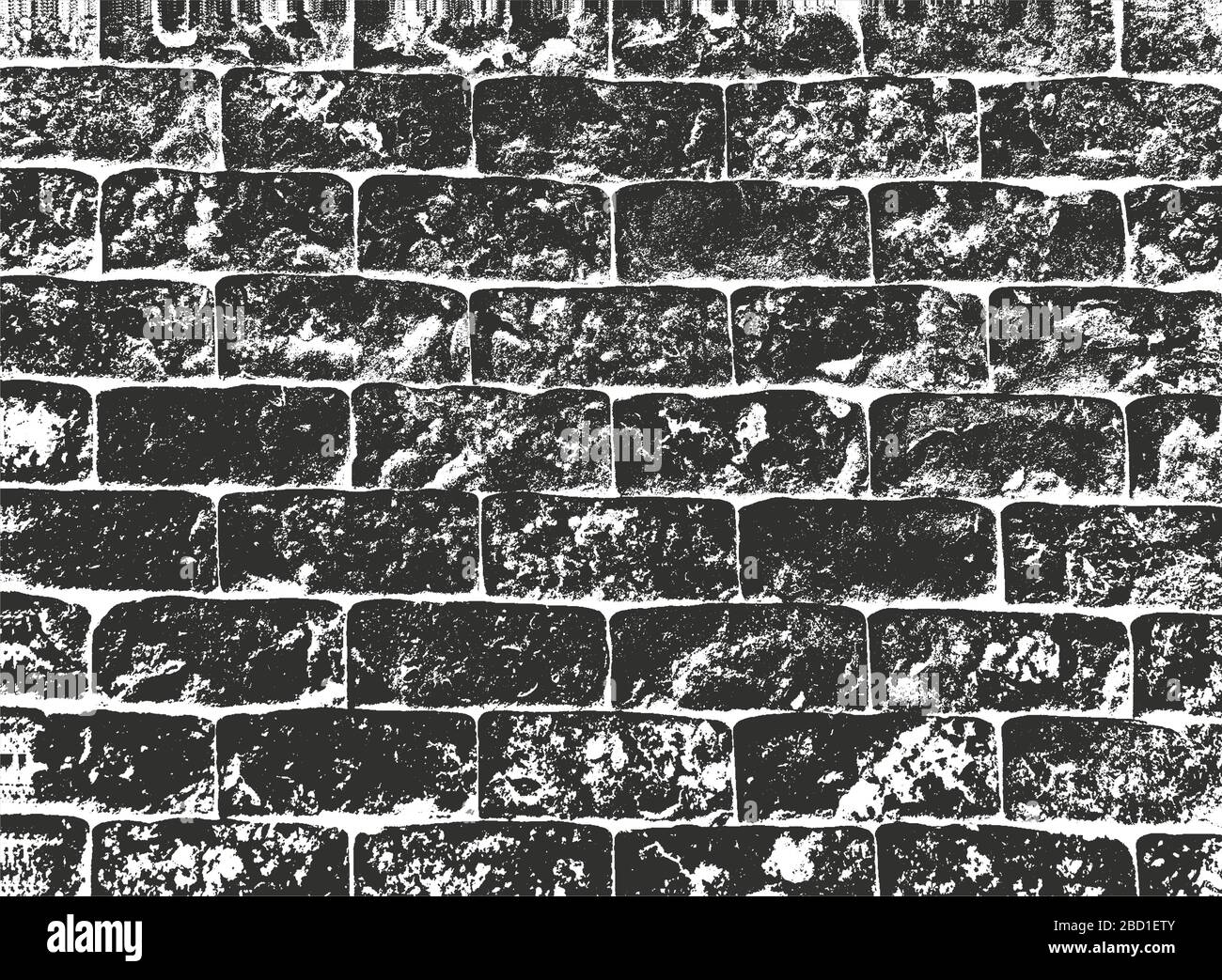 Distress old brick wall texture. Black and white grunge background ...