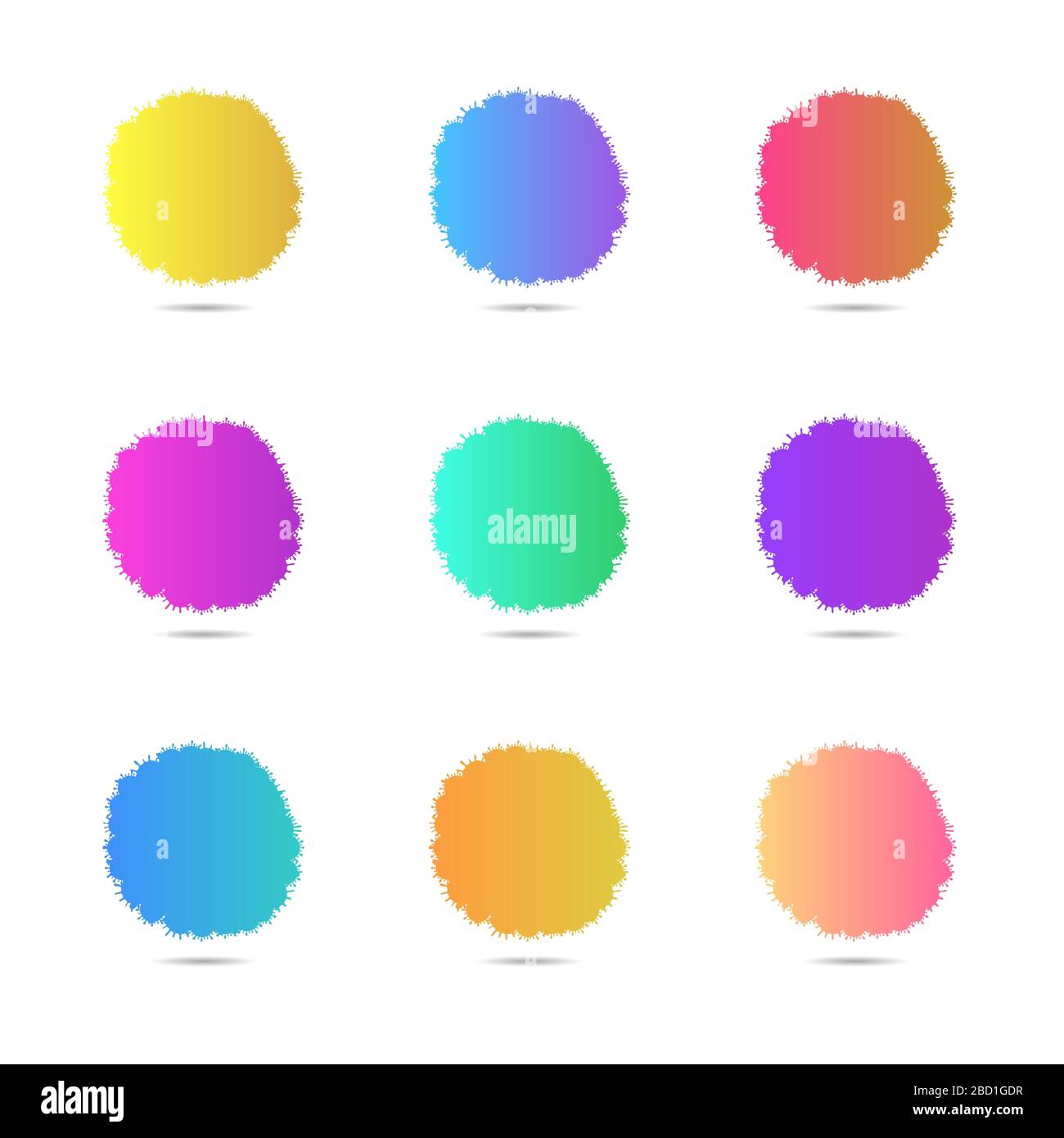 Colorful Splashes Set Stock Vector