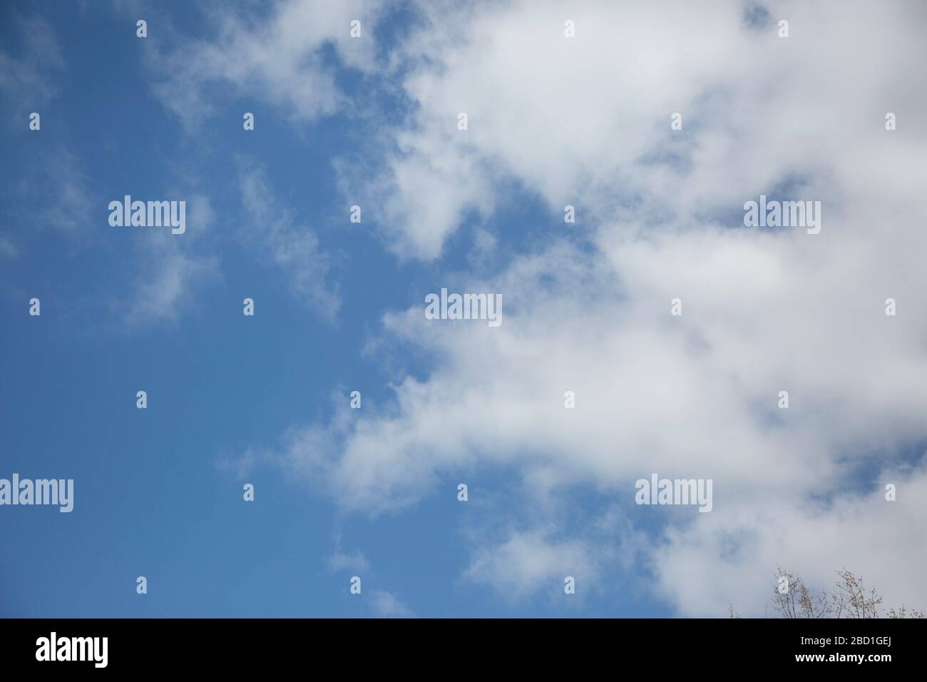 blue summer sky with white clouds Stock Photo