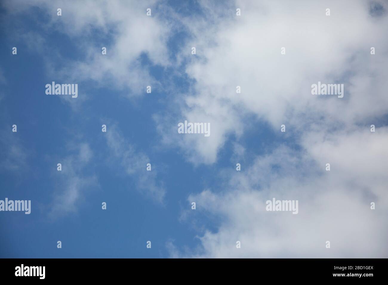 blue summer sky with white clouds Stock Photo