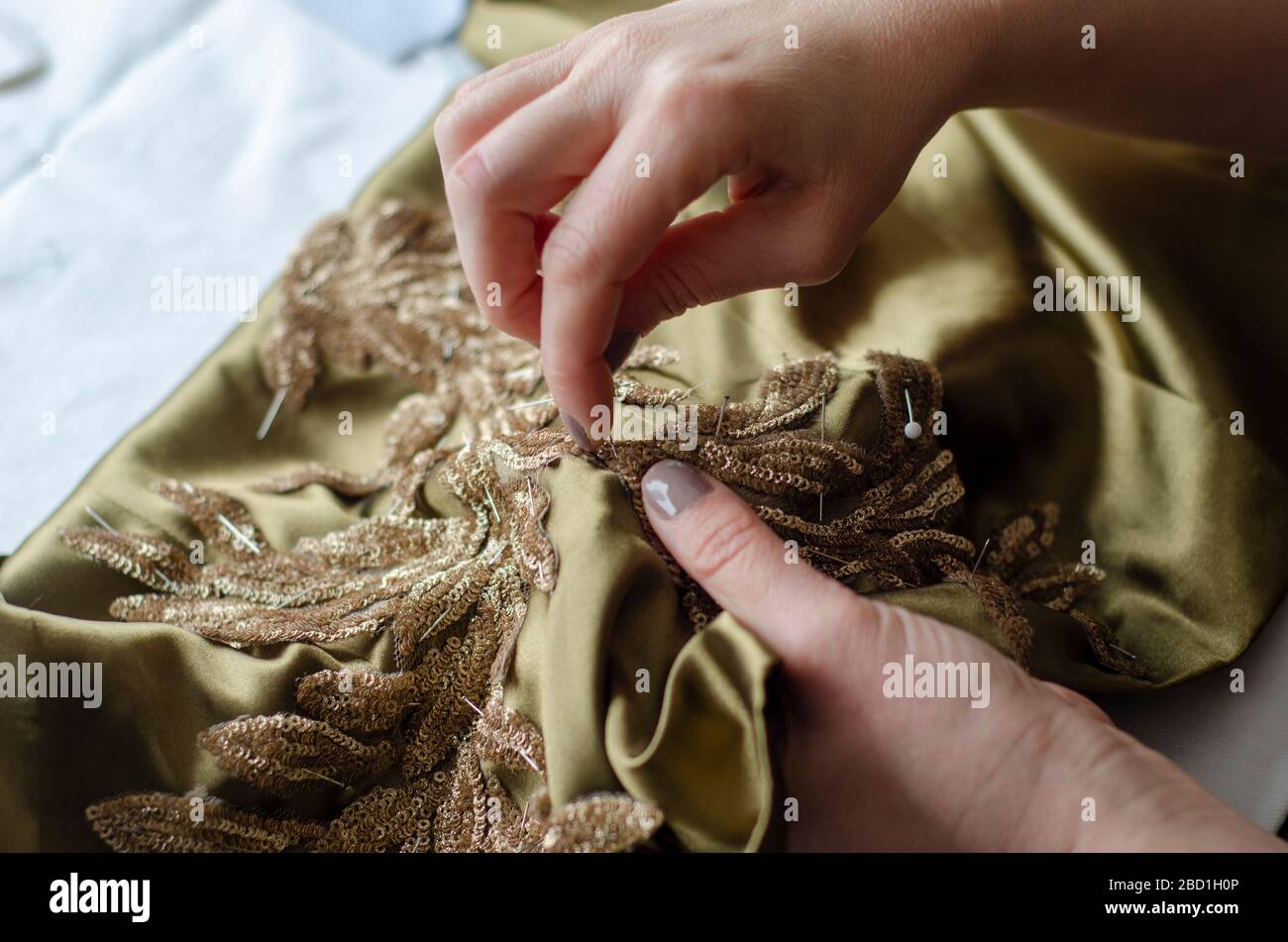 Woman scissors clothes alteration hires stock photography and images