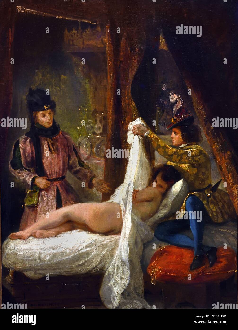 The Duke of Orleans showing his Lover 1825-1826 Eugène Delacroix 1798 - 1863, France, French, Stock Photo