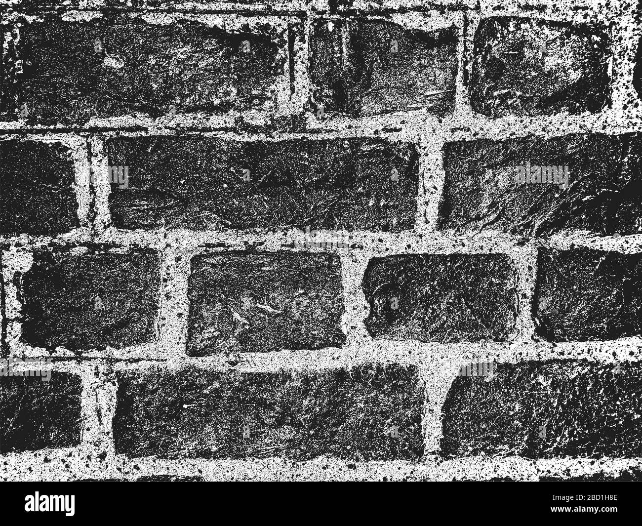 Distress old brick wall texture. Black and white grunge background ...