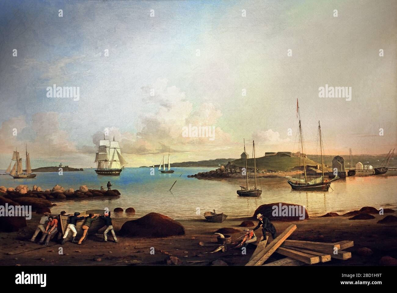 The Fort and Ten Pound Island, Gloucester, Massachusetts 1847 Fitz Henry Lane 1804-1865  American United States of America Stock Photo