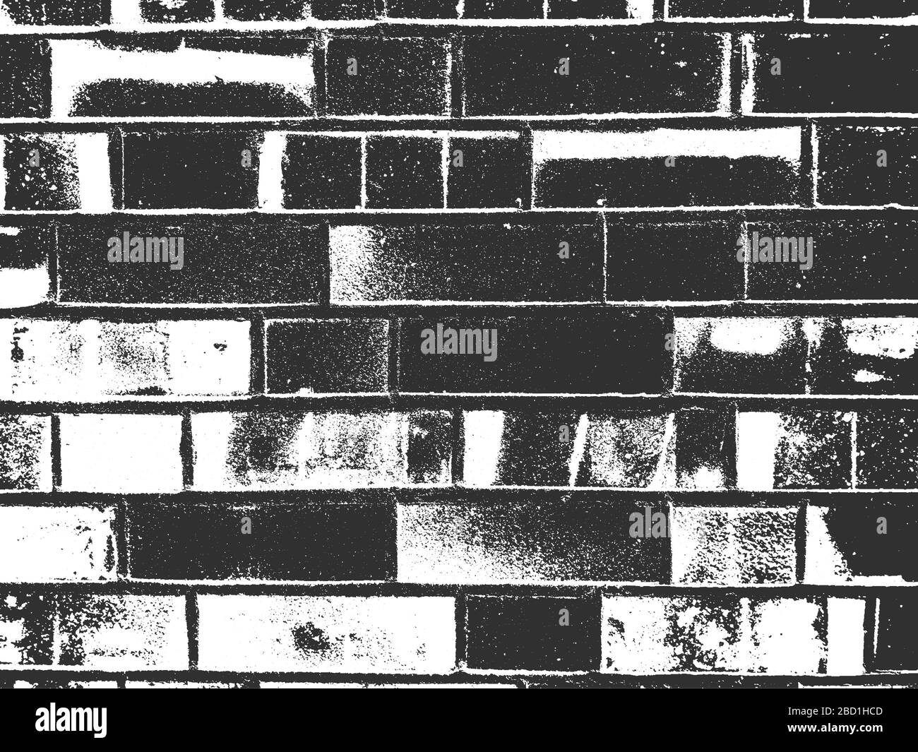 Distress old brick wall texture. Black and white grunge background ...