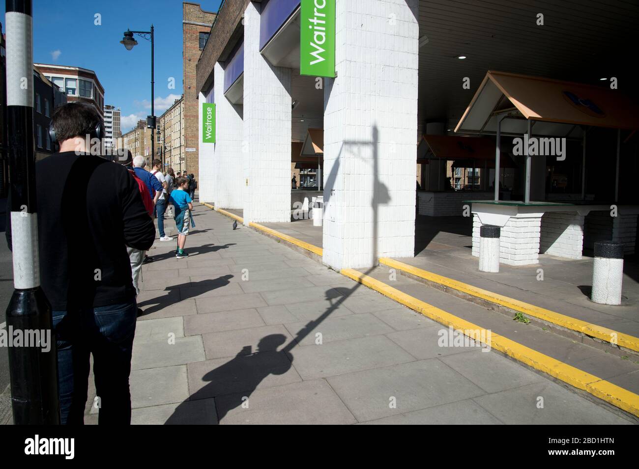 London Hackney Coronavirus Pandemic Queue Outside The Barbican Branch Of Waitrose Stock Photo Alamy