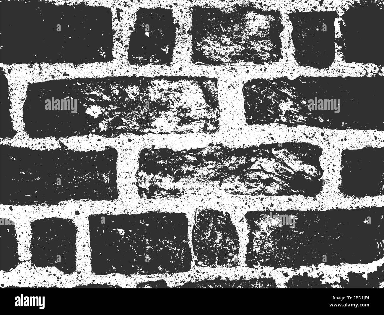 Distress old brick wall texture. Black and white grunge background ...