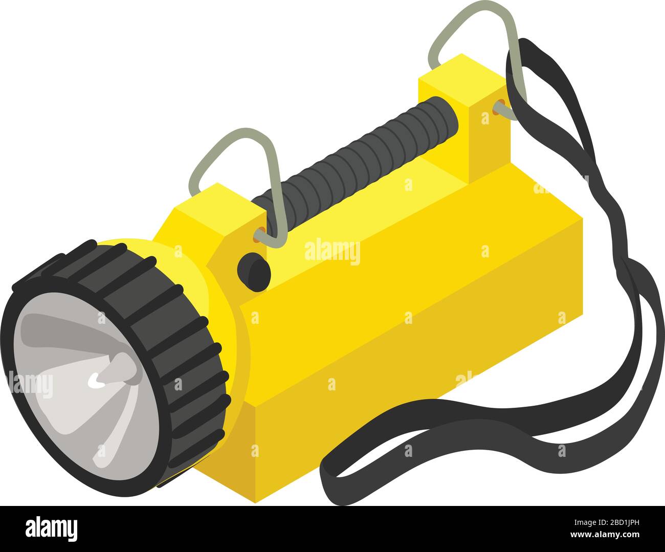 Rescue flashlight icon. Isometric of rescue flashlight vector icon for ...