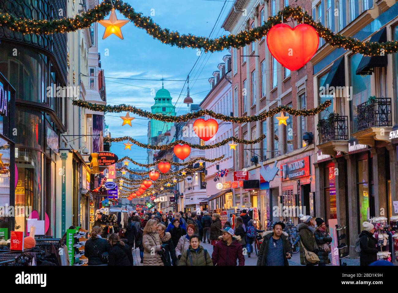 Stroget Street at Christmas, Copenhagen, Denmark, Scandinavia, Europe Stock  Photo - Alamy