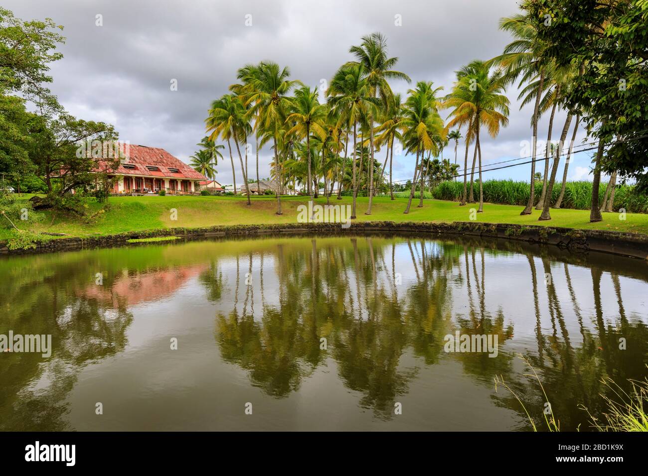 Distillerie Longueteau, historic rum distillery, Sainte Marie, Capesterre Belle Eau, Basse Terre, Guadeloupe, Leeward Islands, Caribbean Stock Photo