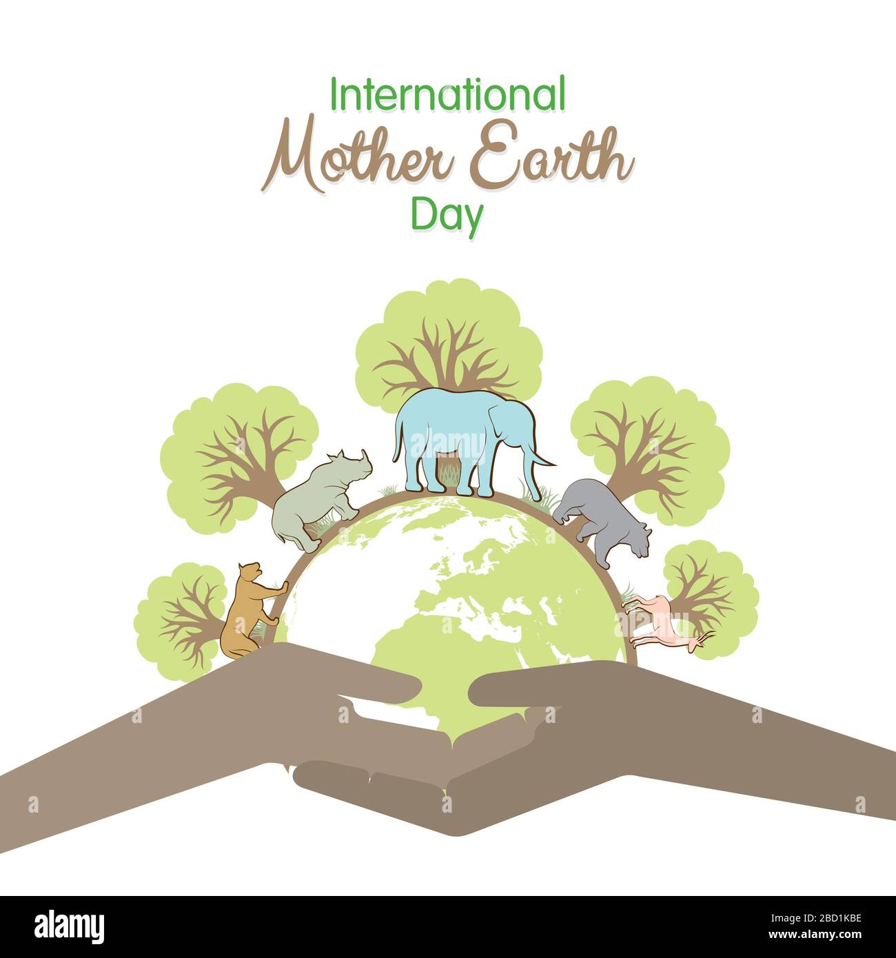 creative illustration of international mother earth day poster design