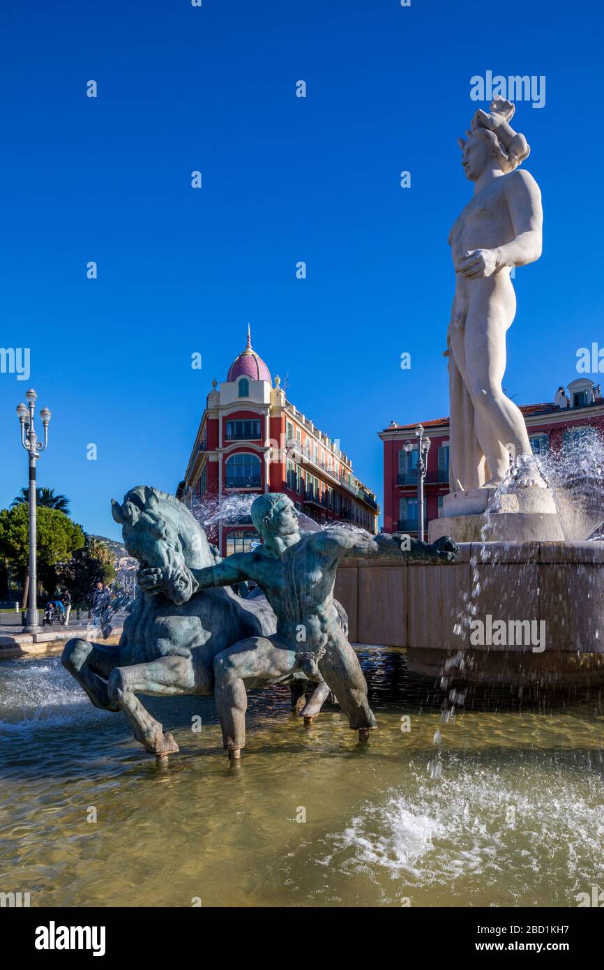 Statue of Apollo at Place Massena, Nice, AlpesMaritimes, Cote d'Azur