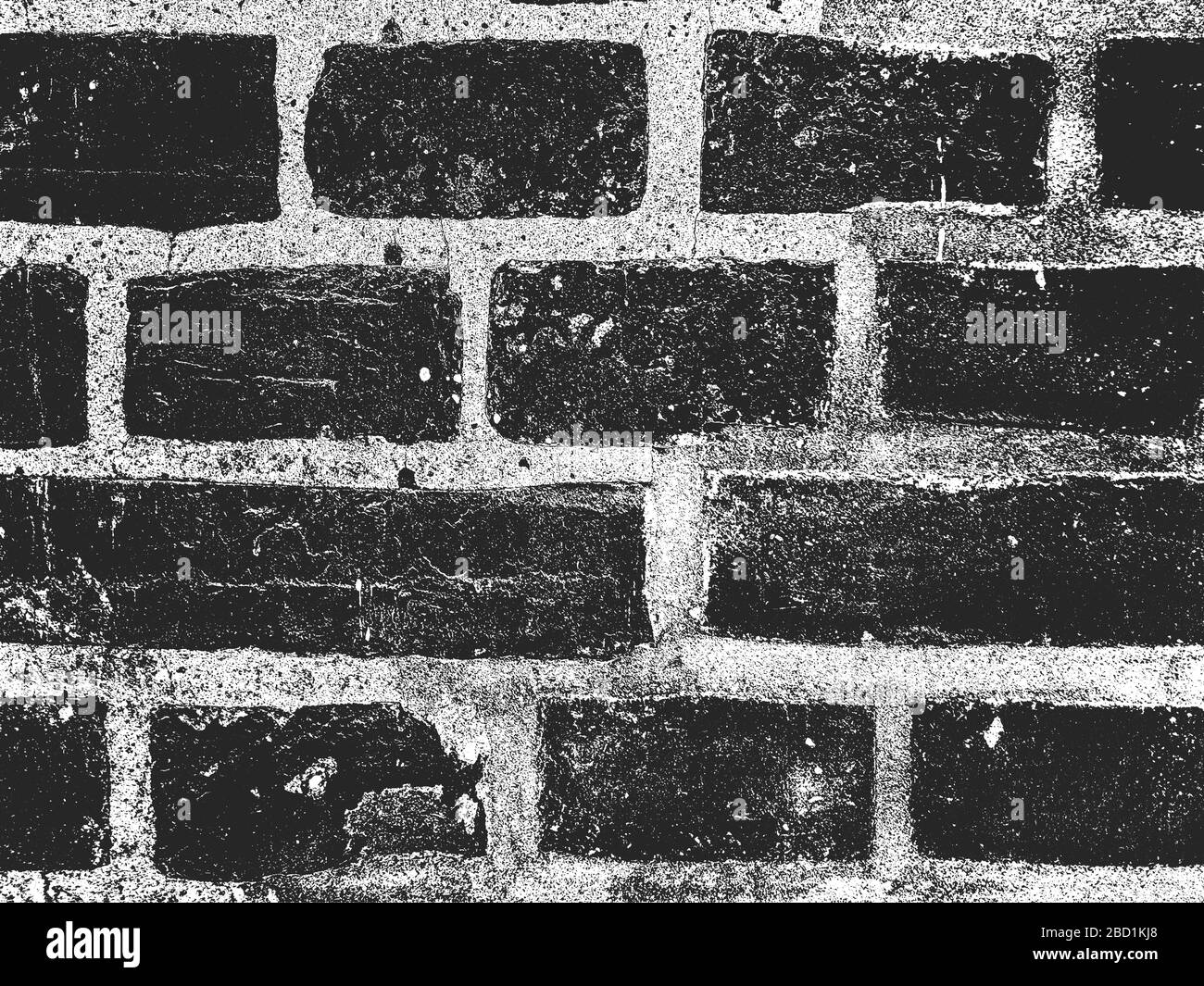 Distress old brick wall texture. Black and white grunge background ...