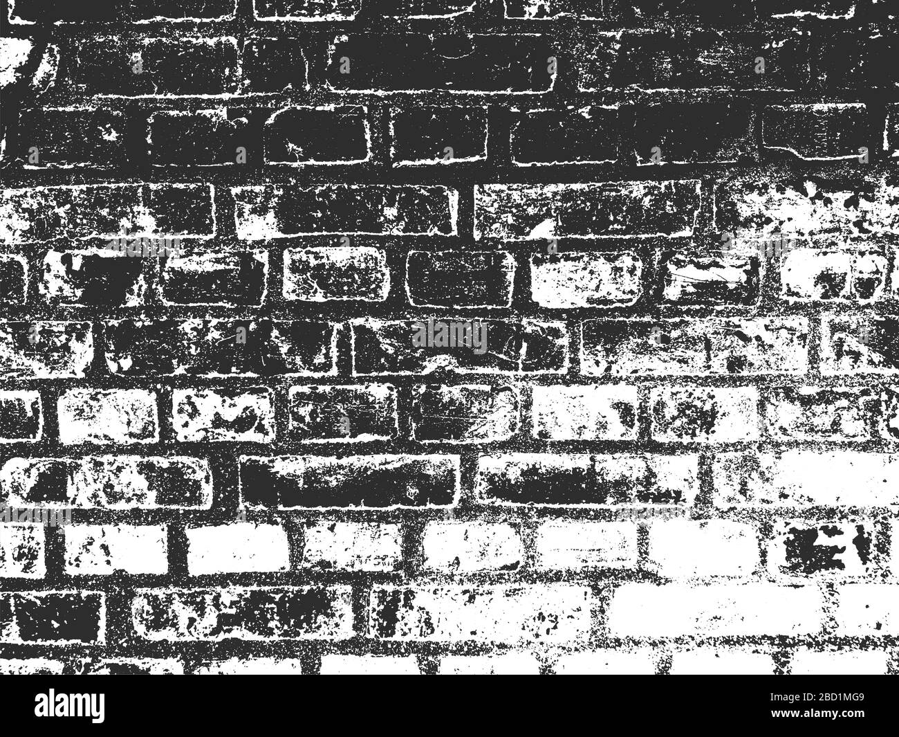 Distress old brick wall texture. Black and white grunge background ...