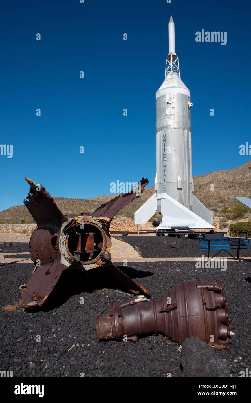 Outdoor exhibit at New Mexico Museum of Space History, Alamogordo, New Mexico, United States of America, North America Stock Photo