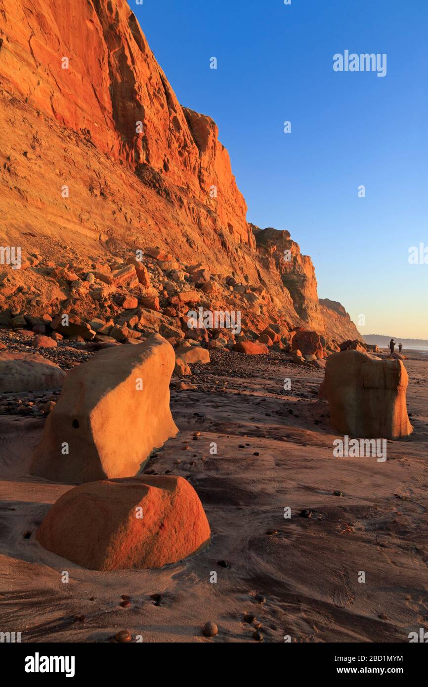 Landslide, Torrey Pines State Beach, Del Mar, San Diego County, California, United States of America, North America Stock Photo