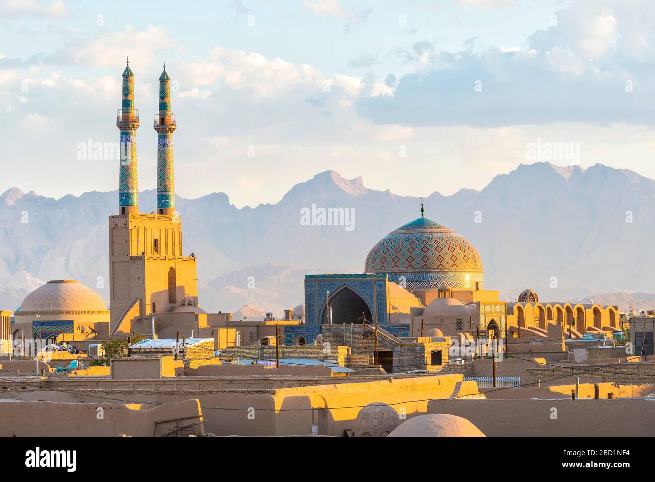 Masjid-e Jame Mosque (Friday Mosque), Yazd, Iran, Middle East Stock Photo