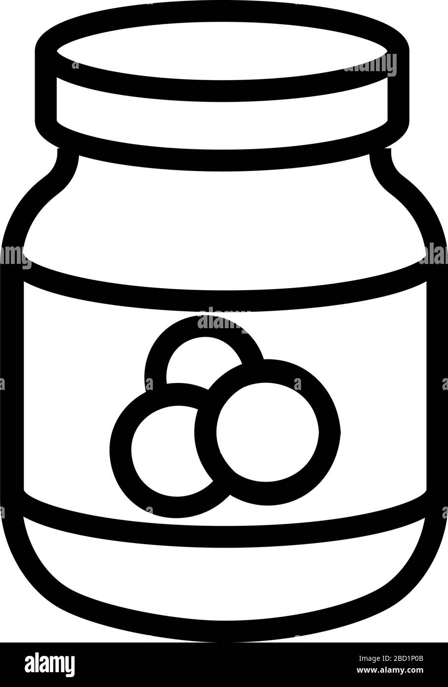 blueberry jam icon vector outline illustration Stock Vector Image & Art ...
