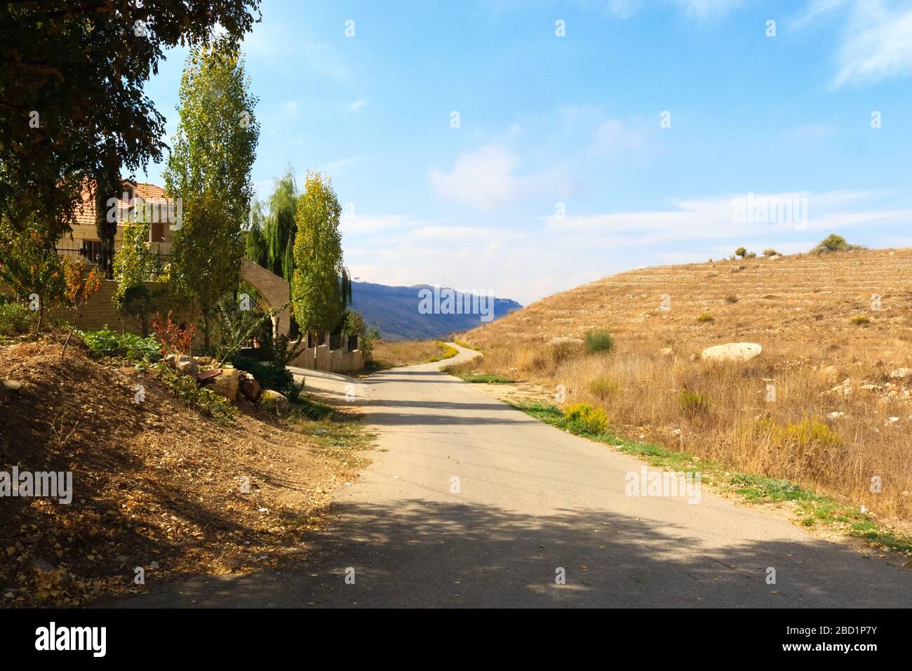 Lebanon October 24, 2017 Cultivated lands and terrace farming in the