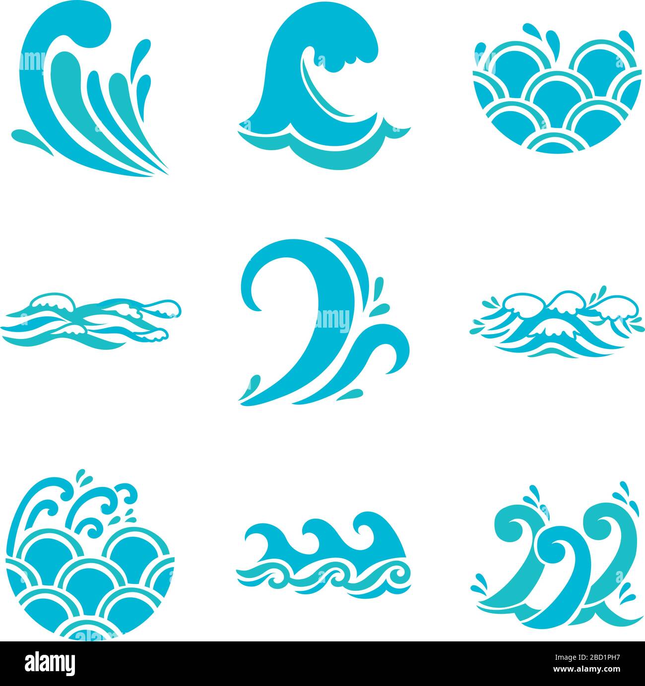 bundle of waves ocean set icons Stock Vector Image & Art - Alamy