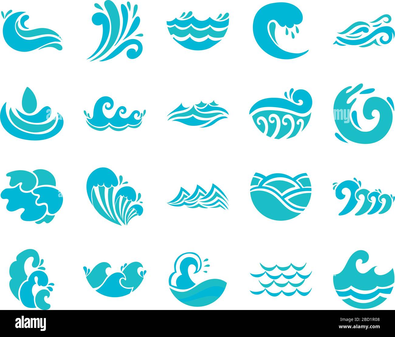 bundle of waves ocean set icons Stock Vector Image & Art - Alamy