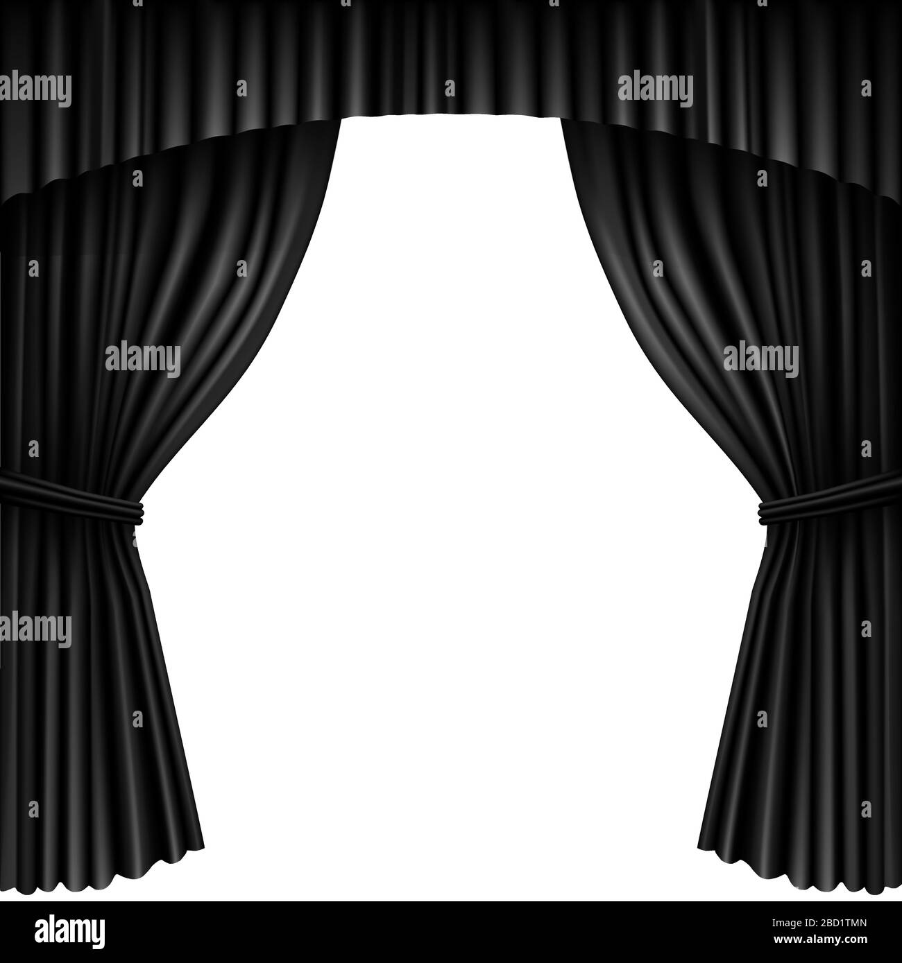 black curtain background on white Stock Vector Image & Art - Alamy