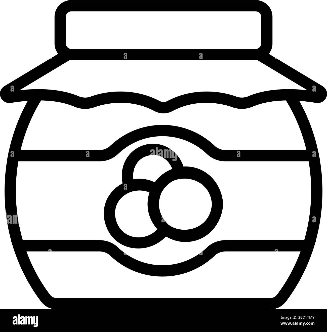 blueberry jam icon vector outline illustration Stock Vector Image & Art ...