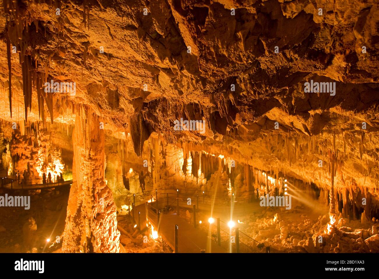 Cave coral at the Soreq Stalactite Cave Nature Reserve (also called Avshalom Cave). This 82-meter-long,60-meter-wide cave is on the western slopes of Stock Photo