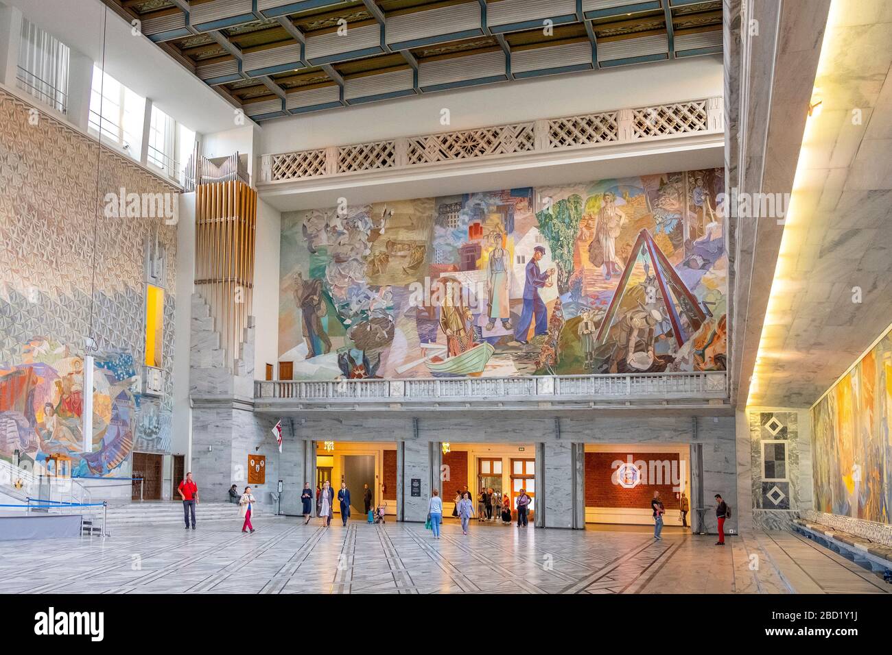 Oslo, Ostlandet / Norway - 2019/08/30: Oslo City Hall historic building ...